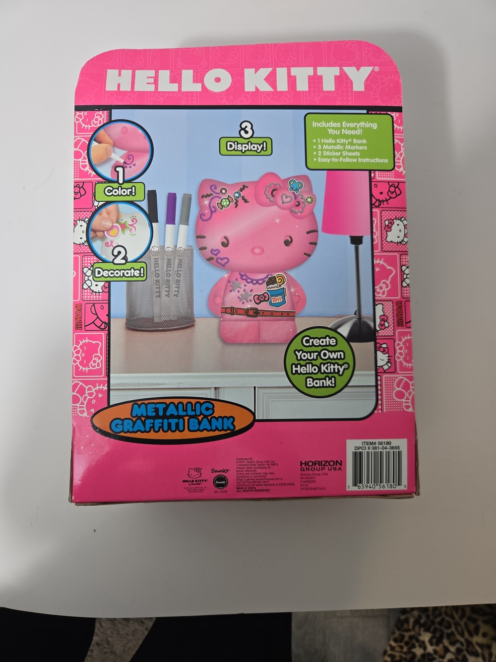 Hello Kitty Metallic Graffiti Bank - Pink - Picture 8 of 8